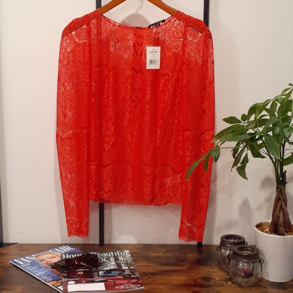 Joe's Jean's Sexy Red Lace Top New
